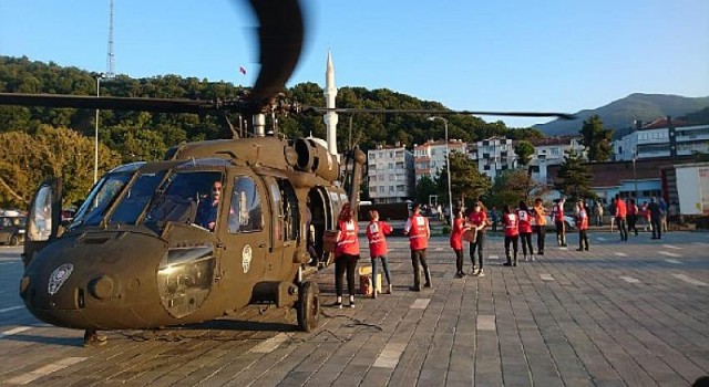 Kızılay sel bölgelerinde iyileştirme çalışmalarına destek oluyor