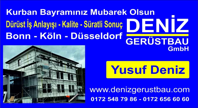 Deniz Gerüstbau Şirketinin Kurban Bayramı Tebrik Mesajı